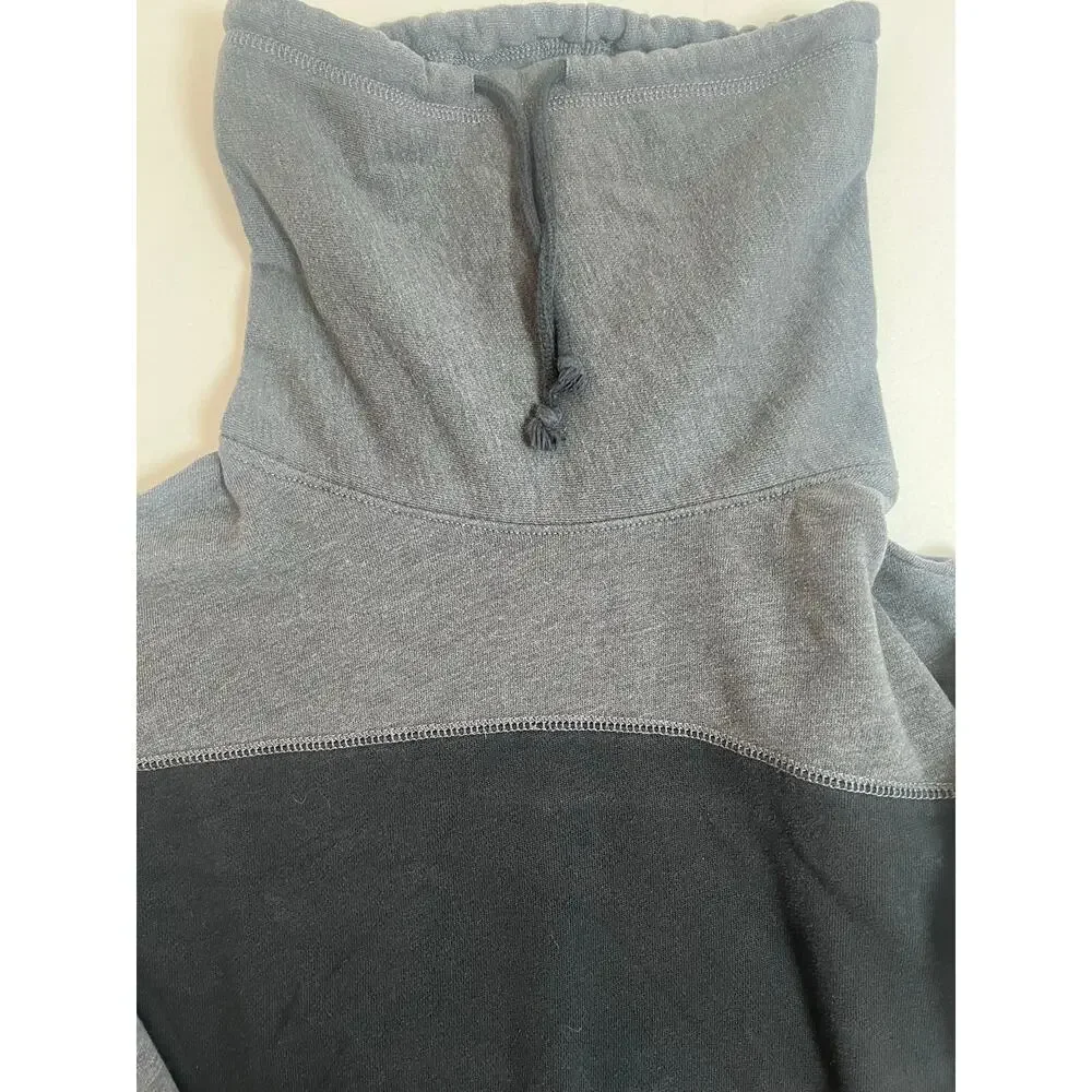 Hollister Gray Black Cowl Neck Pullover S Y2K 1922 Colorblock